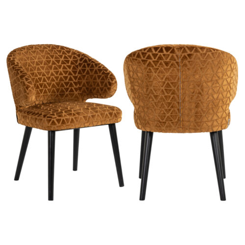 Chaises Richmond Interiors Chaise Indigo old gold triangle Richmond Interiors