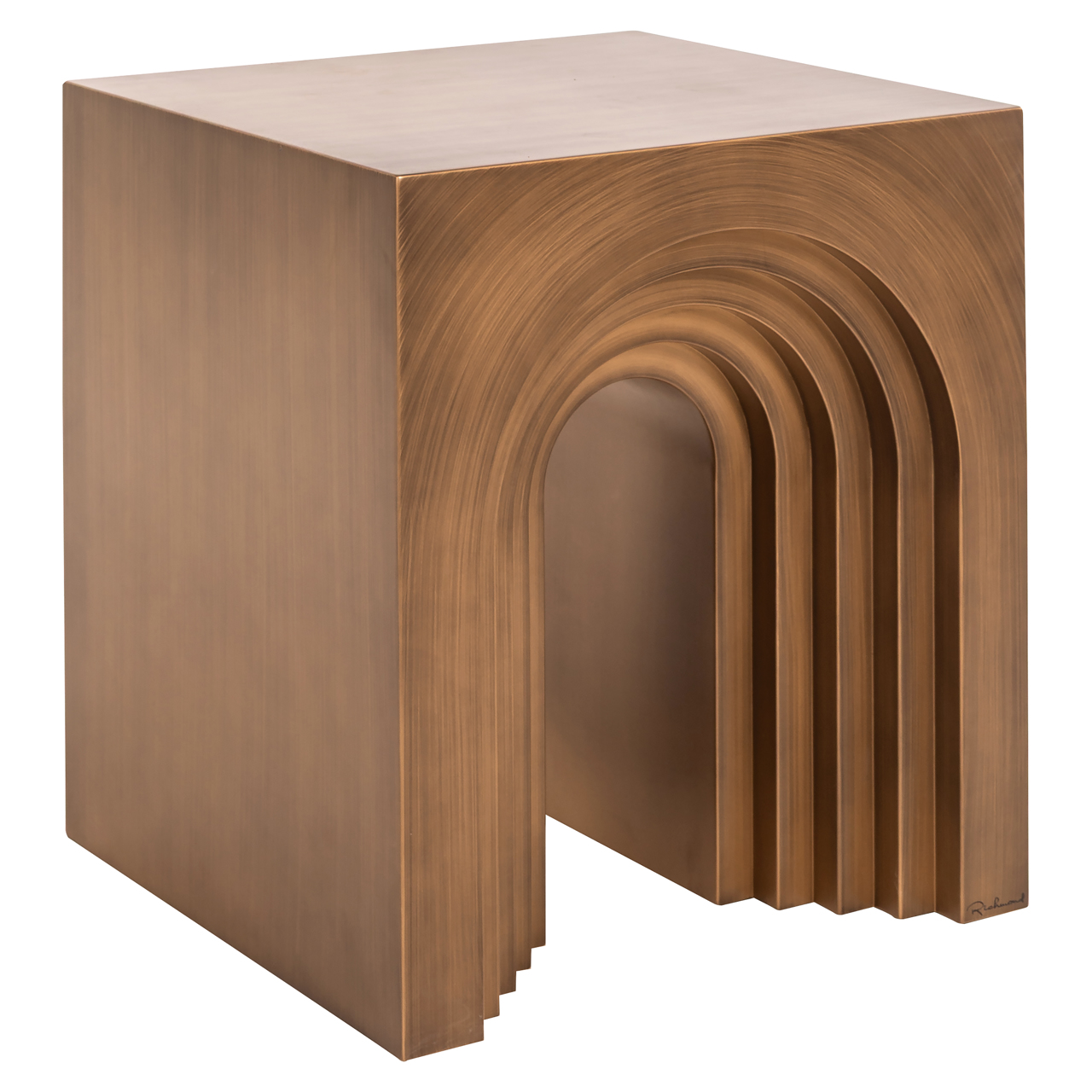 Table d'appoint Vevey or brossé Richmond Interiors