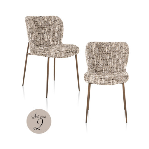 Chaise de salle à manger Odarby marron omara (lot de 2) Richmond Interiors