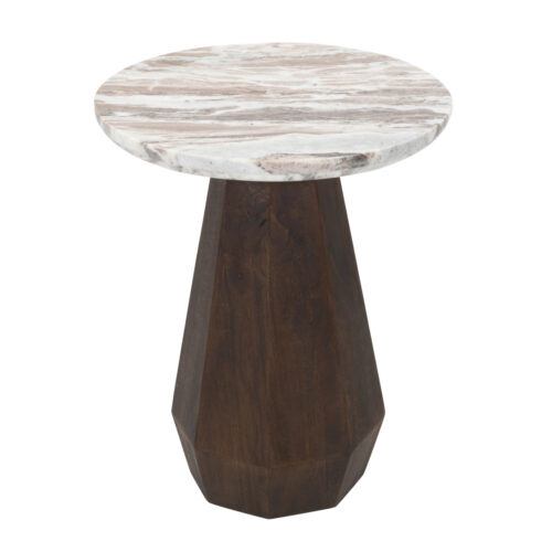 Table d'appoint Oberoy Blush beige 45Ø Richmond Interiors