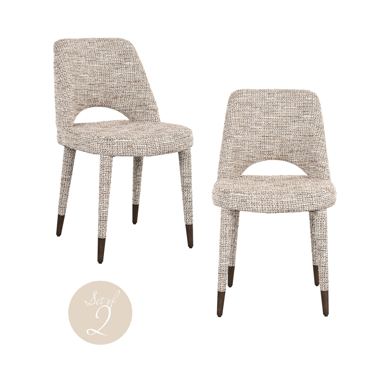 Chaise de salle à manger Cecilia trendy nature (lot de 2) Richmond Interiors