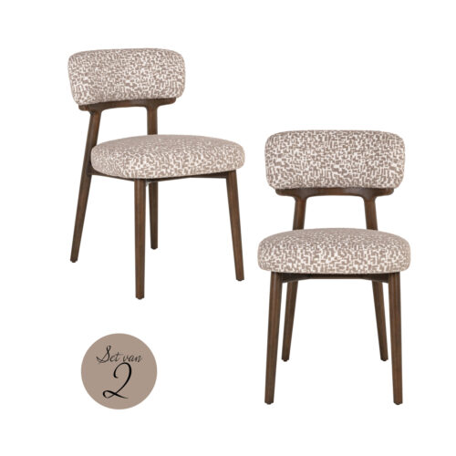 Chaise de salle à manger Basker natural geo (lot de 2) Richmond Interiors
