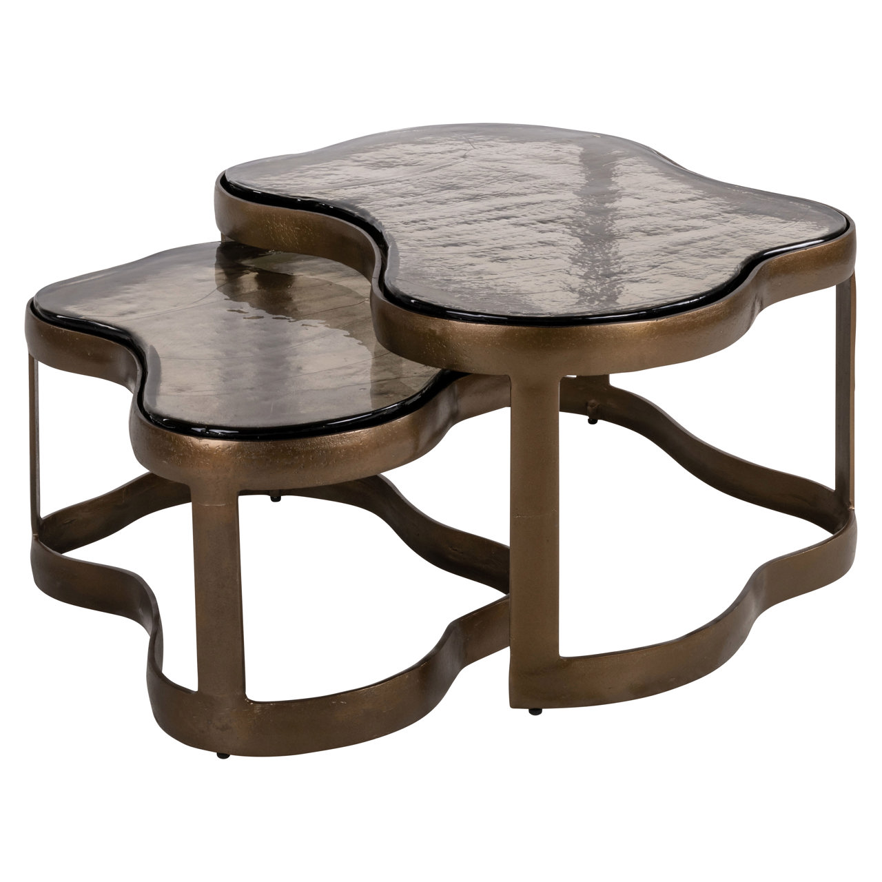 Table basse Fairfield laiton antique (lot de 2) Richmond Interiors