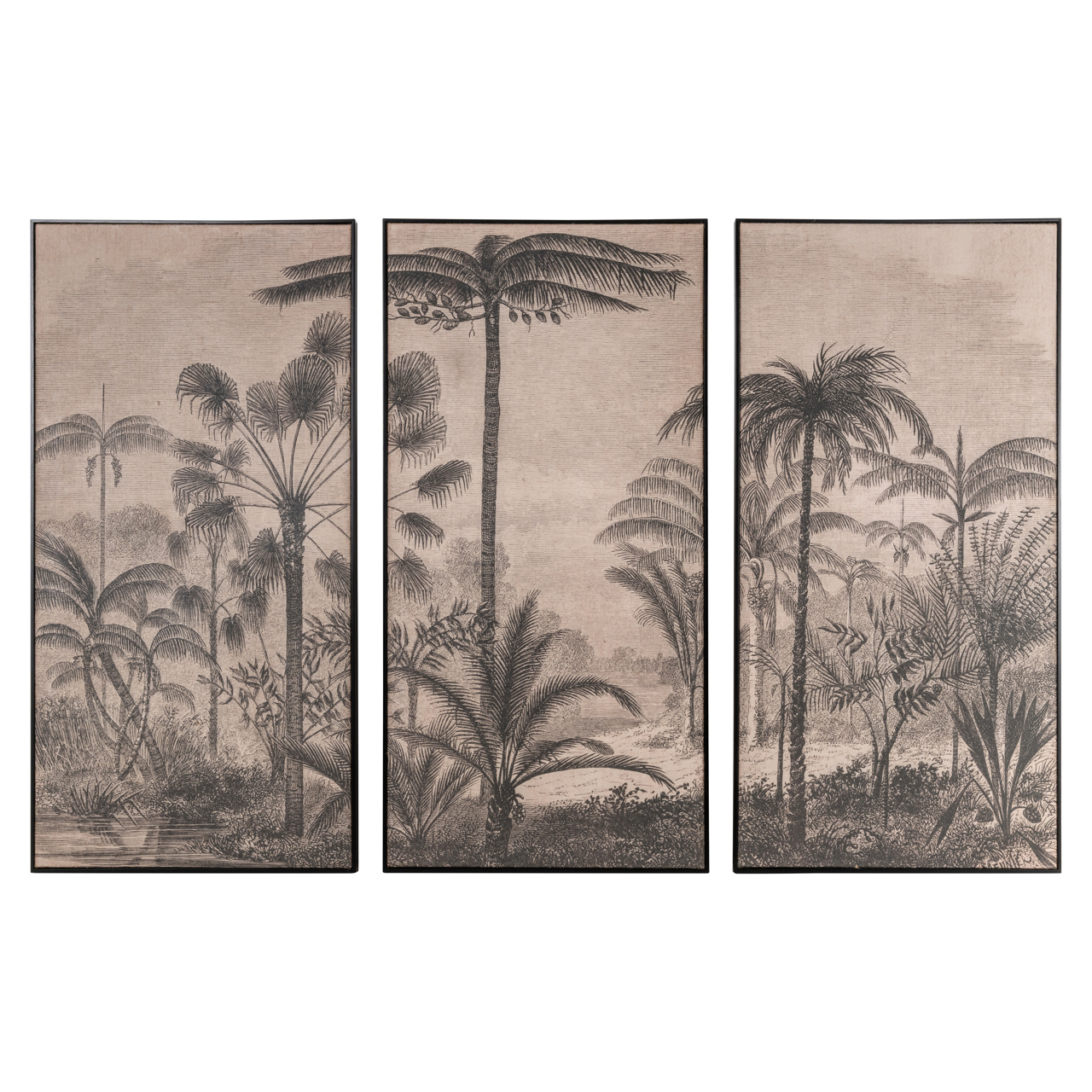 Tableau Rhapsody marron Richmond Interiors - lot de 3