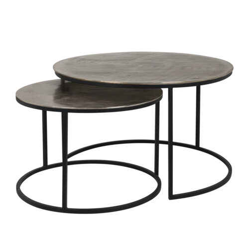 Table basse Asher champagne gold Richmond Interiors - lot de 2