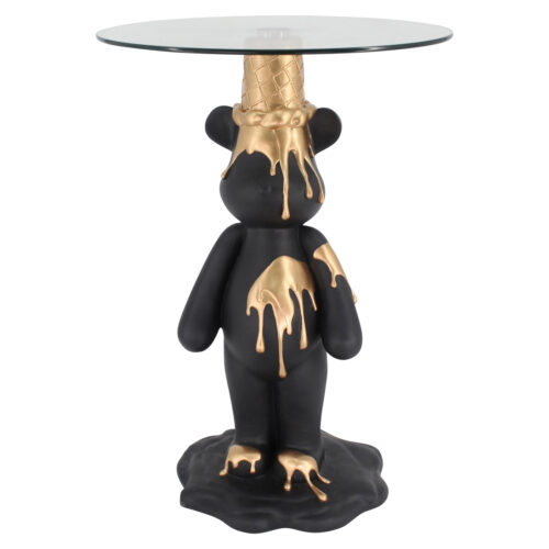 Table d'appoint Ice bear noir/or Richmond Interiors