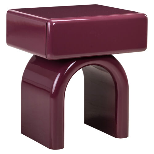Table de chevet Bennet burgundy 1 tiroir Richmond Interiors