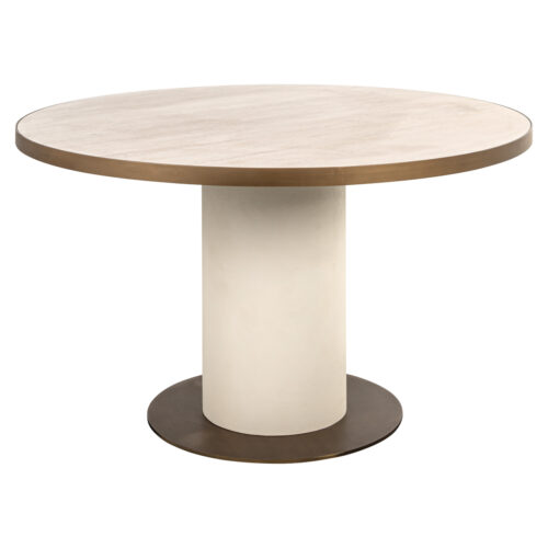 Table à manger Tivoli blanc 130Ø Richmond Interiors