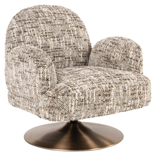 Fauteuil lounge Kagney marron omara pivotant Richmond Interiors