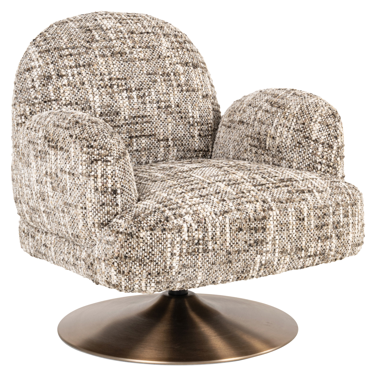 Fauteuil lounge Kagney marron omara pivotant Richmond Interiors