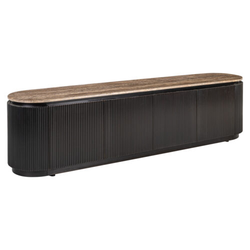 Promotions Meuble TV Russo brun cendré 4 portes Richmond Interiors
