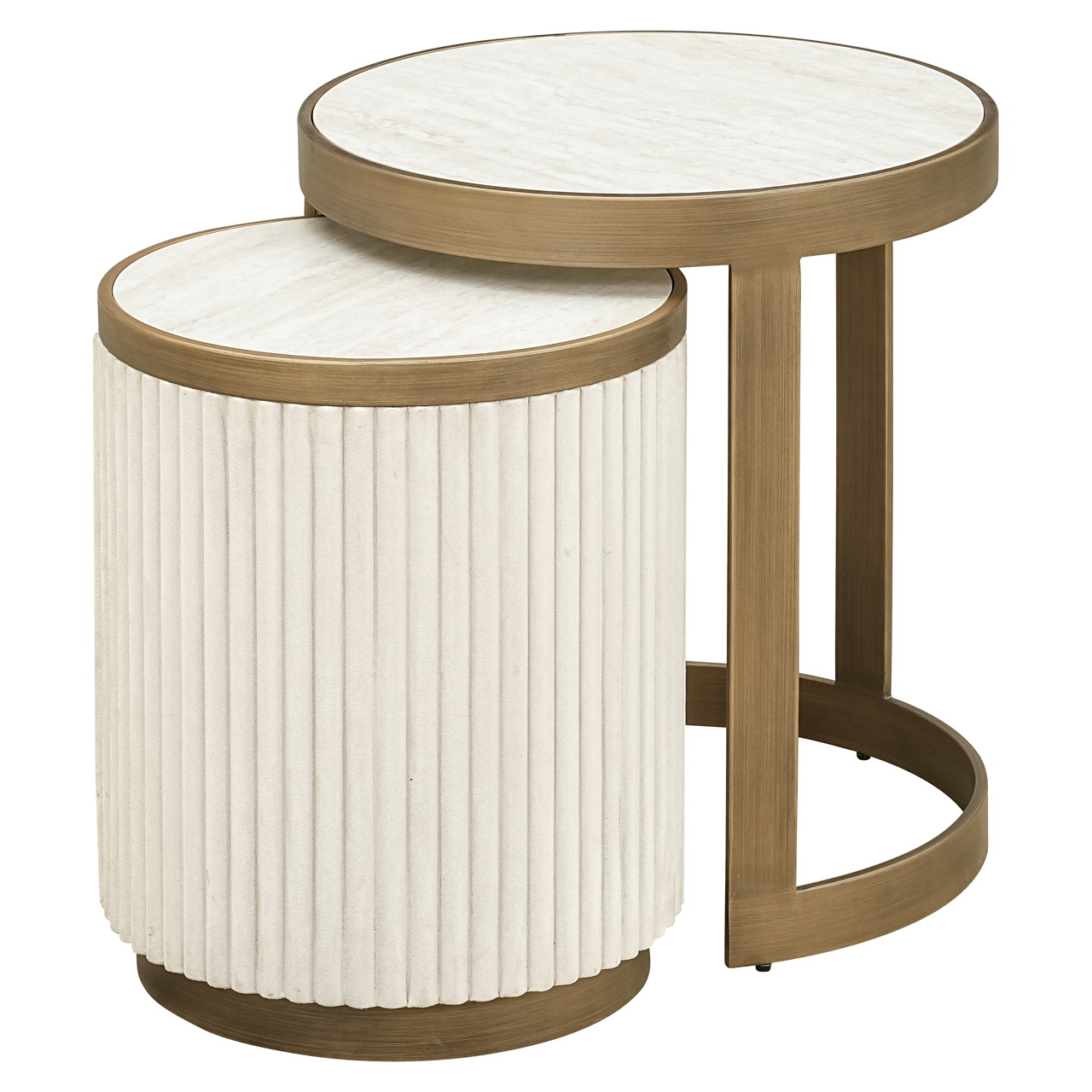 Table d'appoint Tivoli blanc (lot de 2) Richmond Interiors