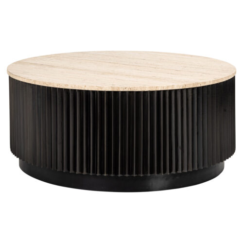 Table basse Hampton marron foncé 90Ø Richmond Interiors