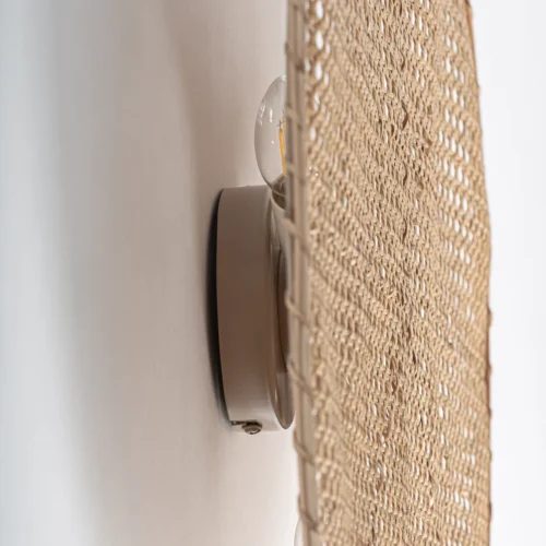 Applique murale Kalide rotin beige et fer noir Vical Home — vue 2