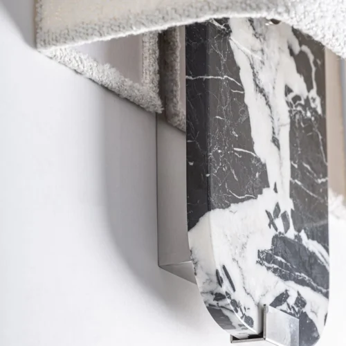 Applique murale Nailhac marbre noir et argent Vical Home — vue 2