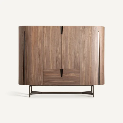 Armoire Belfais céramique beige et noyer Vical Home