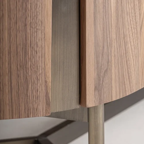 Armoire Belfais céramique beige et noyer Vical Home — vue 4