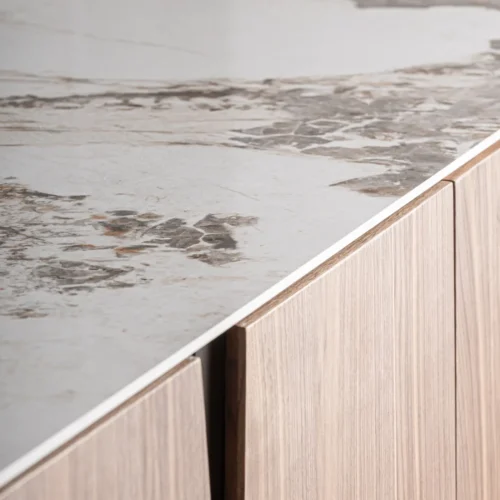 Armoire Belfais céramique beige et noyer Vical Home — vue 6
