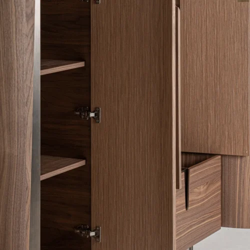 Armoire Belfais céramique beige et noyer Vical Home — vue 8