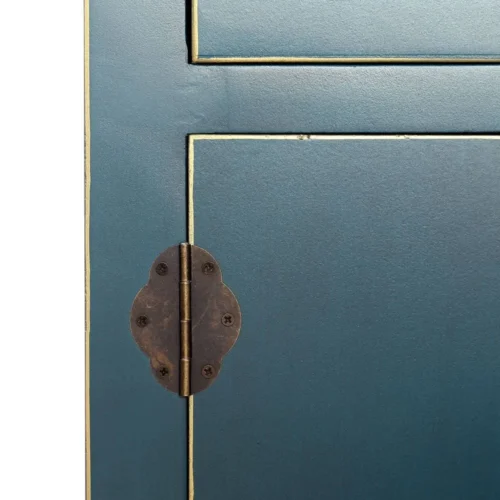 Armoire bleue laquée 2 portes 2 tiroirs Ixia 185 cm — vue 5