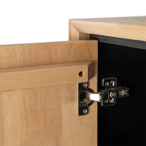 Armoire bois et métal noir 2 portes 1 tiroir Ixia 84,5 cm — vue 5