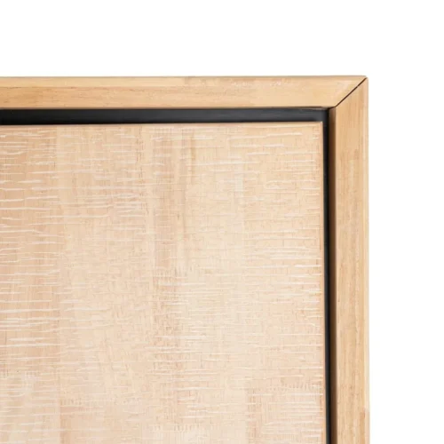 Armoire bois et métal noir 2 portes 3 tiroirs Ixia 89,5 cm — vue 4