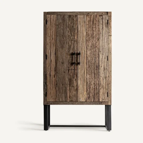 Armoire Carrik bois récupéré marron 107 x 188 Vical Home