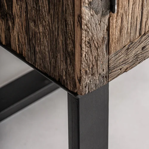Armoire Carrik bois récupéré marron 107 x 188 Vical Home — vue 6