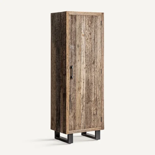 Armoire Carrik bois récupéré marron 71 x 202 Vical Home — vue 2