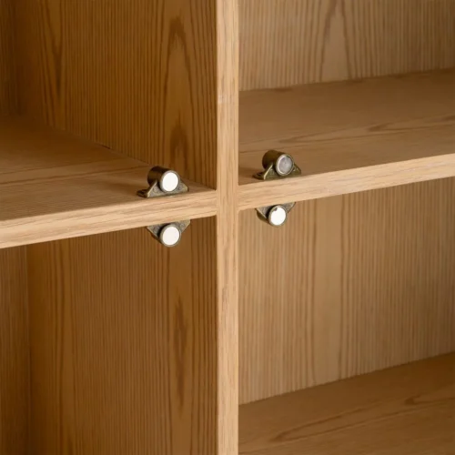 Armoire chêne naturel 4 portes Ixia 135 cm — vue 5