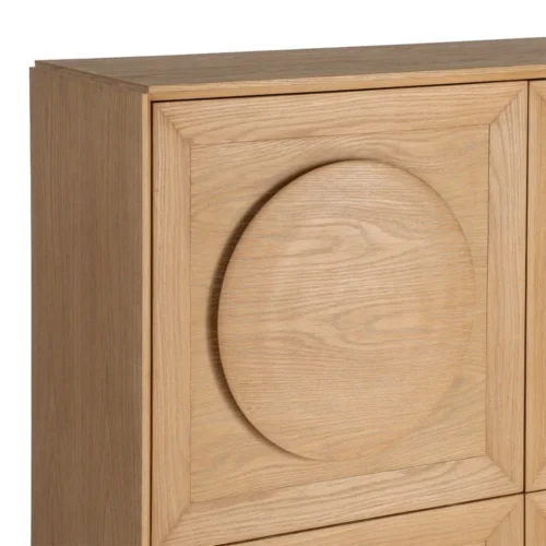 Armoire chêne naturel 4 portes Ixia 135 cm — vue 8