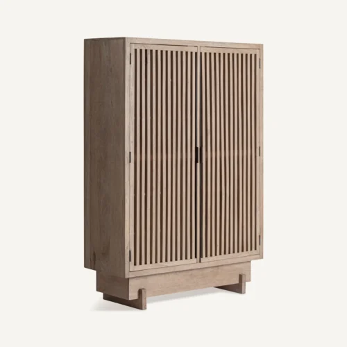 Armoire Gàbia bois de manguier marron sablé Vical Home — vue 2