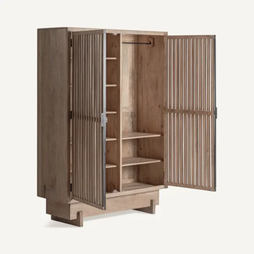 Armoire Gàbia bois de manguier marron sablé Vical Home — vue 3