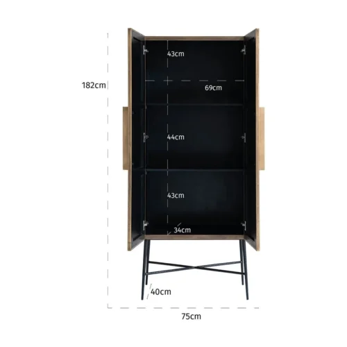 Armoire Ironville dorée Richmond Interiors — vue 4