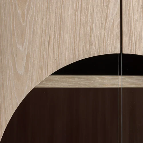 Armoire Kharj chêne beige et verre Vical Home — vue 7