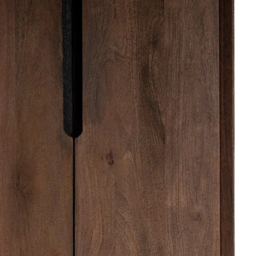 Armoire marron bois de manguier 2 portes 2 tiroirs Ixia 75 cm — vue 4