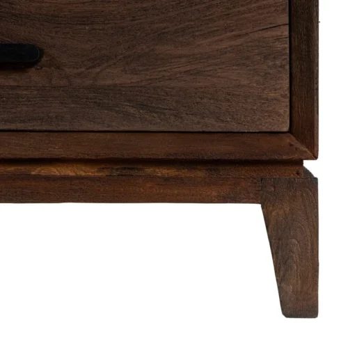 Armoire marron bois de manguier 2 portes 2 tiroirs Ixia 75 cm — vue 5