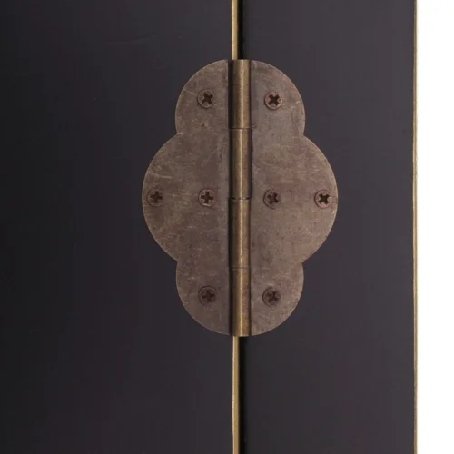 Armoire noire laquée 2 portes 2 tiroirs Ixia 185 cm — vue 4
