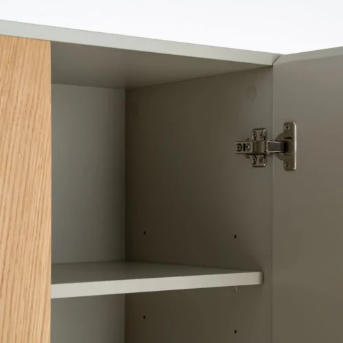 Armoire taupe laquée 2 portes Ixia 80 cm — vue 7