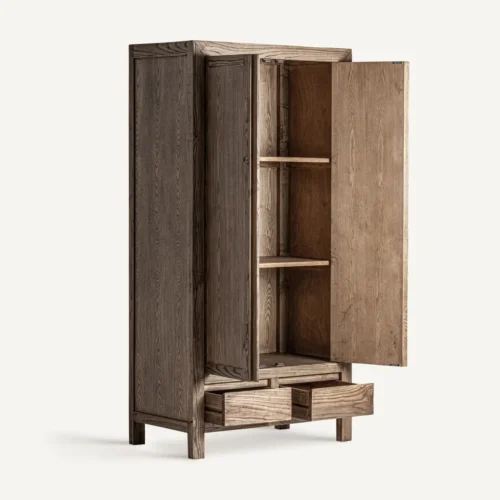 Armoire Thouars bois d'orme marron Vical Home — vue 3