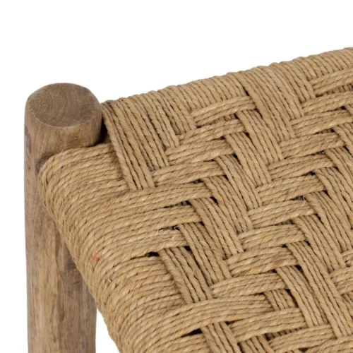 Banc bois de manguier fibre naturelle Ixia 92 cm — vue 3