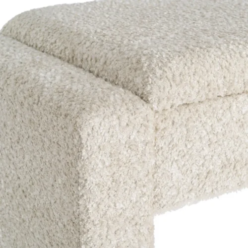 Banc coffre tissu crème Ixia 117 cm — vue 6