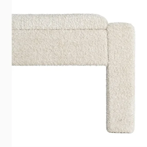Banc coffre tissu crème Ixia 117 cm — vue 8