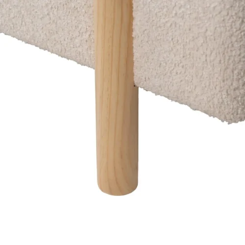 Banc coffre tissu crème Ixia 122 cm — vue 10