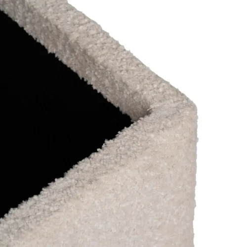 Banc coffre tissu crème Ixia 122 cm — vue 7