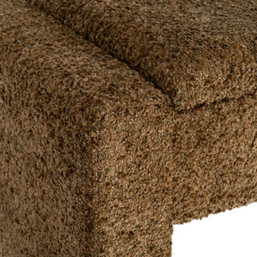 Banc coffre tissu ocre Ixia 117 cm — vue 6