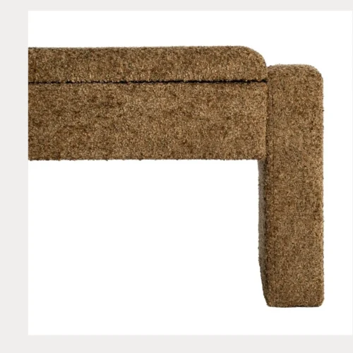 Banc coffre tissu ocre Ixia 117 cm — vue 8