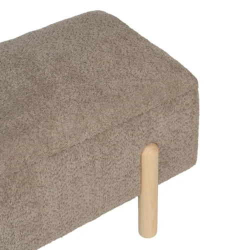 Banc coffre tissu taupe Ixia 122 cm — vue 5