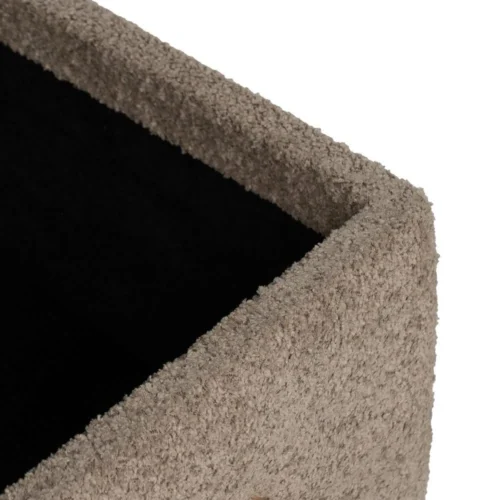 Banc coffre tissu taupe Ixia 122 cm — vue 7