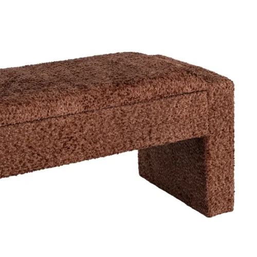 Banc coffre tissu terre cuite Ixia 117 cm — vue 4